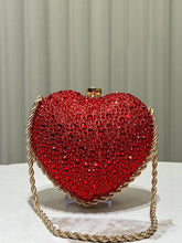 Heart Rhinestone Fashion Chain Clutches MNBF115