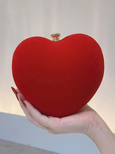 Red Velvet Heart-Shaped Clutch MNBF128